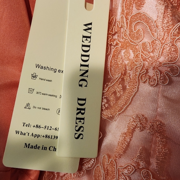 Pink new with tags wedding lace dress size 10 - Picture 9 of 10